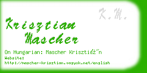 krisztian mascher business card